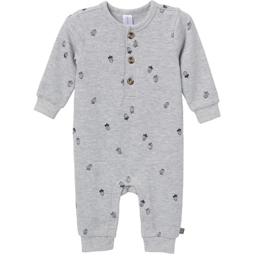 Modern Moments by Gerber Baby Henley Waffle-Knit Romper