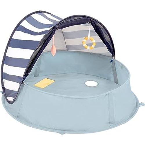 Babymoov Aquani Tent & Pool 3 in 1 Pop Up Tent, Kiddie Pool and Play Area (Summer 2024 Essential), Marine, One Size