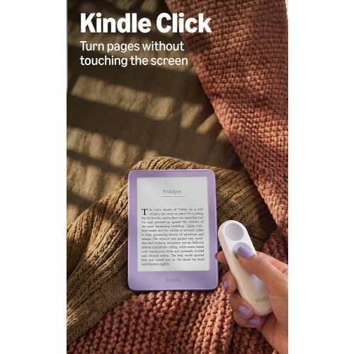 Introducing All-New Amazon Kindle Click — Bluetooth Page-Turn Remote for Kindle Devices (2024 Release and Onward) — Brightness Controls, USB-C Rechargeable