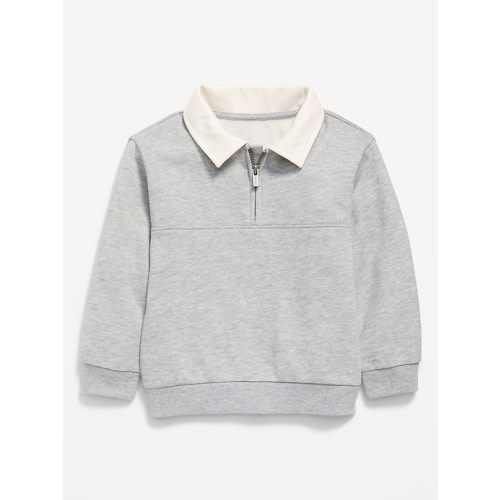 Oversized Collared Quarter-Zip Sweatshirt for Toddler Boys | Old Navy