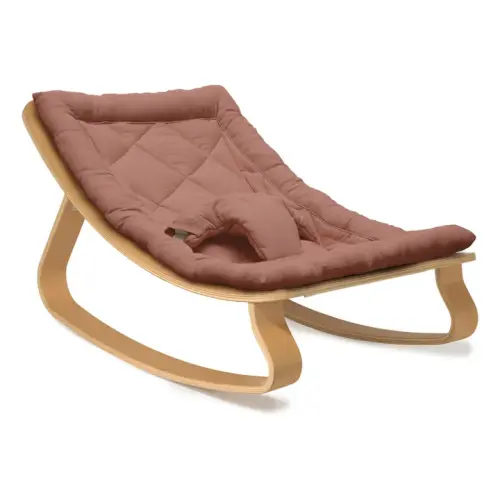 Charlie Crane - Levo Beech Wood Baby Bouncer - Rosewood | Smallable