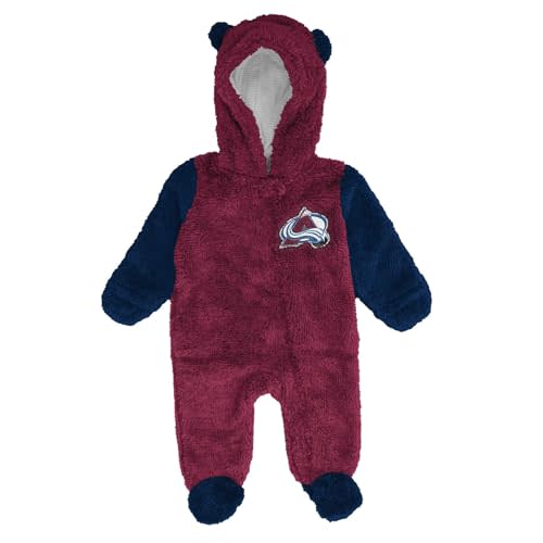 Outerstuff NHL Newborn & Infant Stay Napping Teddy Fleece Bunting Full-Zip Sleeper