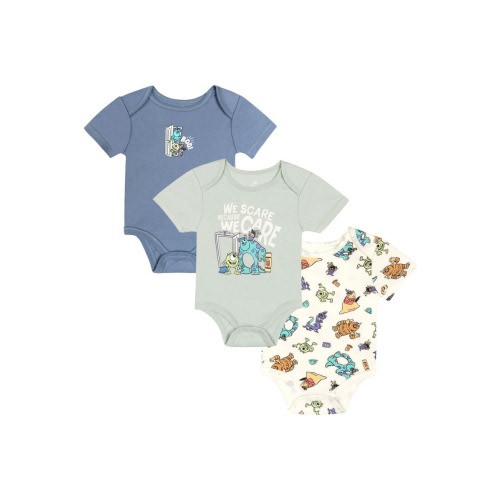 Pixar Boys' 3-Pack Short Sleeve Bodysuits 3-6 months