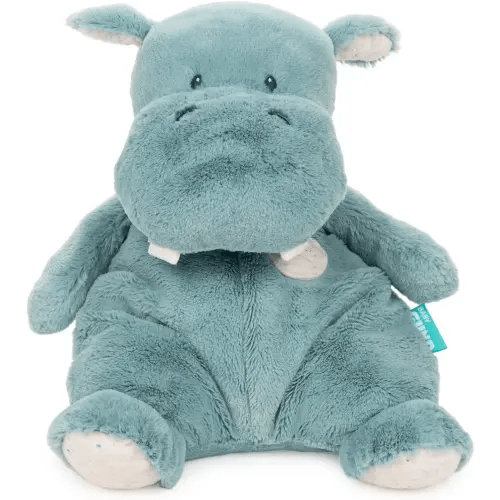 GUND Baby Oh So Snuggly Hippo Large Plush Stuffed Animal for Babies and Infants, Teal, 12.5”