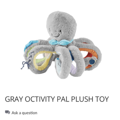Gray Octivity Pal Plush Toy