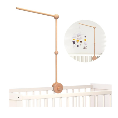 Baby Crib Mobile Arm,VKP Wooden Mobile Arm for Crib Mobile Hanger for Crib Baby Girl Nursery Decor (Wood)