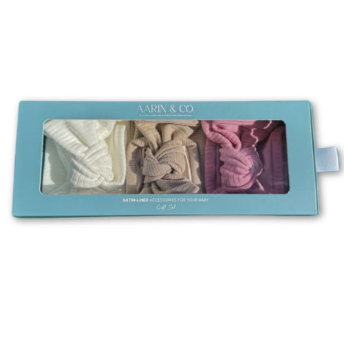 Newborn Satin Lined Bow Headband Gift Set – Aarin & Co.