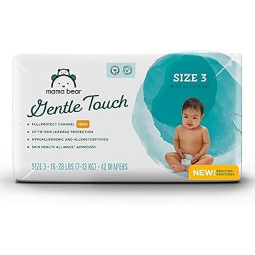Amazon Brand - Mama Bear Gentle Touch Diapers, Size 3, 42 Count