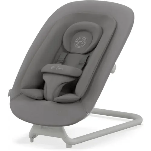 Cybex LEMO 2 Newborn Bouncer, Self-Bouncing with Comfort Inlay, Attaches to LEMO 2 High Chair Providing a Seat at the Table - Suede Grey