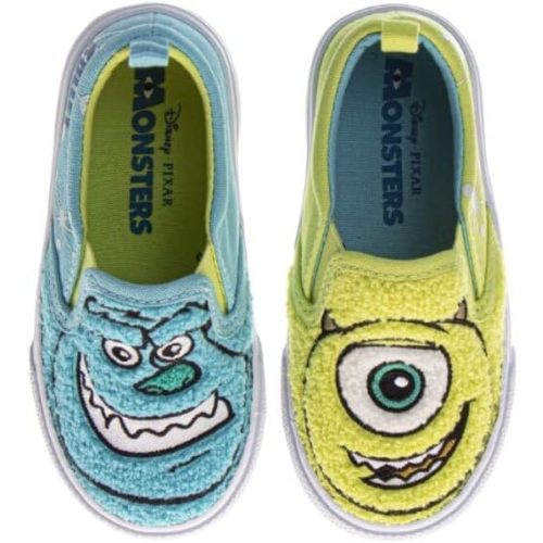 Disney Shoes for Boys Cars Lightnigh McQueen Monster Inc CLowtop Sneakers Slipon Sneaker Casual Fashion Canvas Sneaker for Boy (Sizes: 5-10 Toddlers / 11-13 Little Kid)