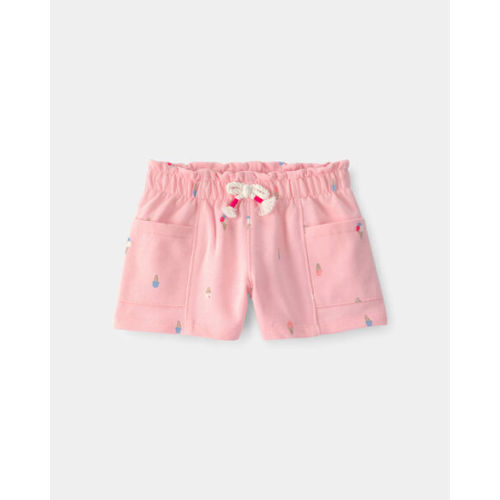 Baby Girl Ice Cream French Terry Shorts - Pink | Carter's