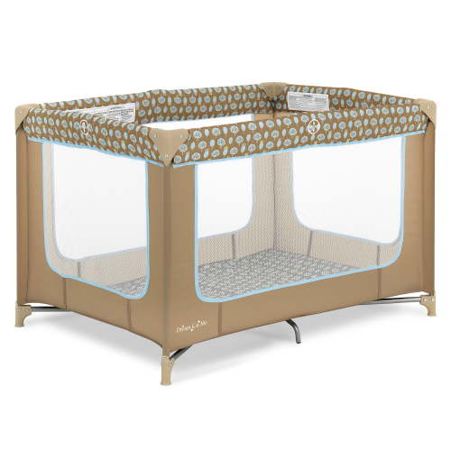 Dream on Me Zodiak Portable Playard with Carry Bag & Shoulder Strap, Coffee/Blue, Unisex