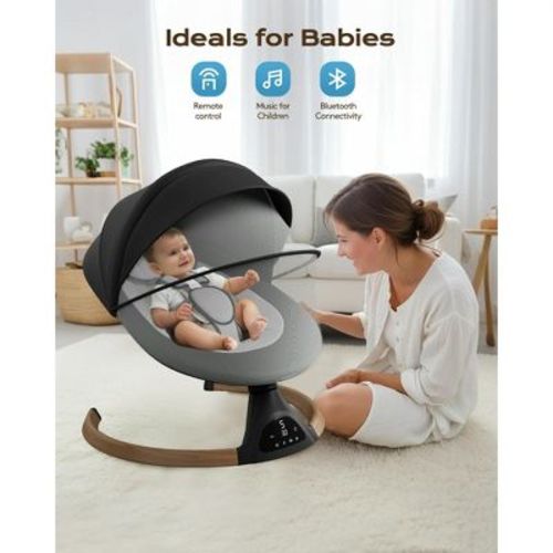 BabyBond Electric Baby Swing for Infants with 10 Preset Nursery Rhyme, 5 Speeds and Remote Control