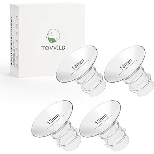 13mm Flange Inserts for 24mm Flange/Shield, Compatible with Momcozy/MOMMED/Spectra Breast Pumps, Pump Parts Replace (4PCS 13mm)