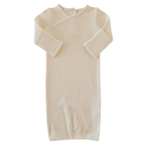 Organic Waffle Gown, Snow