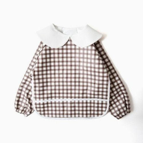 Picolette by Olivia Culpo Long Sleeve Bib - Chocolate Gingham
