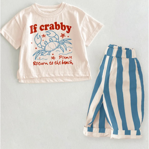IF CRABBY PLEASE RETURN TO THE BEACH Baby Toddler 2 Piece Sailboat Set