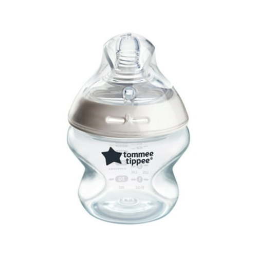 Tommee Tippee Natural Start Baby Bottle, 0 Months plus, Pack of 1, 5oz Baby Bottle, Slow Flow Breast-like Nipple for Natural Latch, Anti-colic Valve