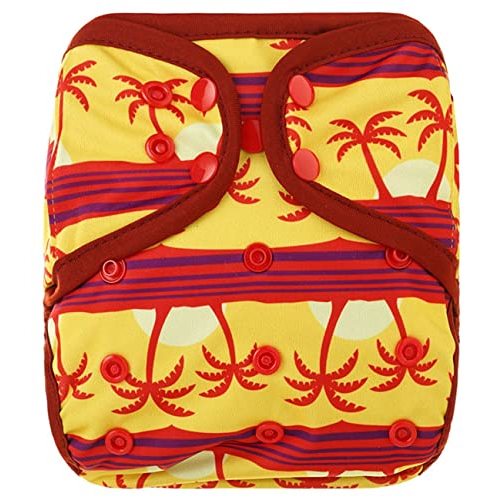 OsoCozy One Size Reusable Cloth Diaper Covers - Adjustable Snap Fit & Double Leg Gussets. Fits Babies from 8-35 Pounds.