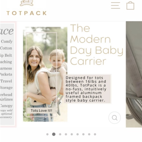 TotPack Backpack Style Baby Carrier. Now With Optional Sunshade. Hoo-ray! – TheTotPack