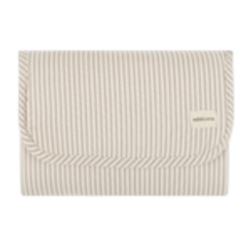 Folded Changing Mat Beige Stripes · Minicoton