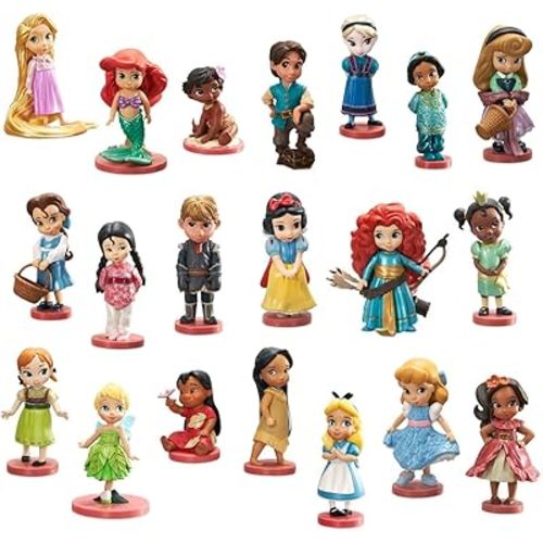 Disney Store Official Animators' Collection Mega Figurine Play Set – 20-Piece Set, Authentic Characters, Interactive Toy Figures, for Kids, Ages 3+, Durable Design