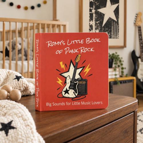 Personalized Punk Rock Baby Board Book | Alternative Baby Gift | Music Lover Baby Book | Punk Dad Mom Gift | Rock Nursery Baby Gift