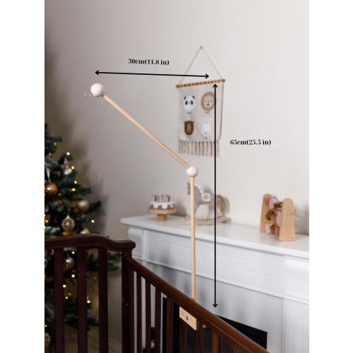 Baby mobile arm / holder, Wooden baby mobile stand, crib baby mobile attachment, nursery mobile stand