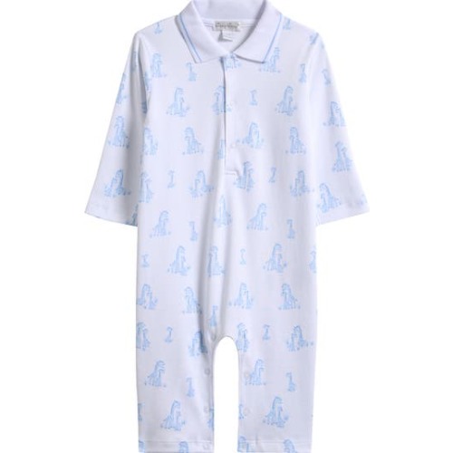 Print Pima Cotton Romper, 6-9M
