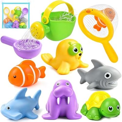 Baby Bath Toys, Bath Tub Water Toys for Kids Pool Toys with Storage Bag