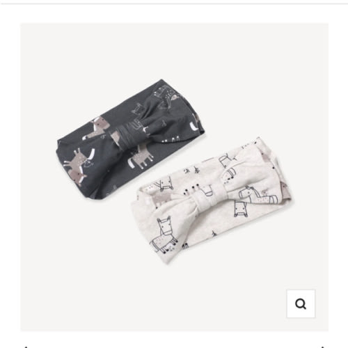 Horse & Bird Bow Stretch Headband (Organic Cotton)