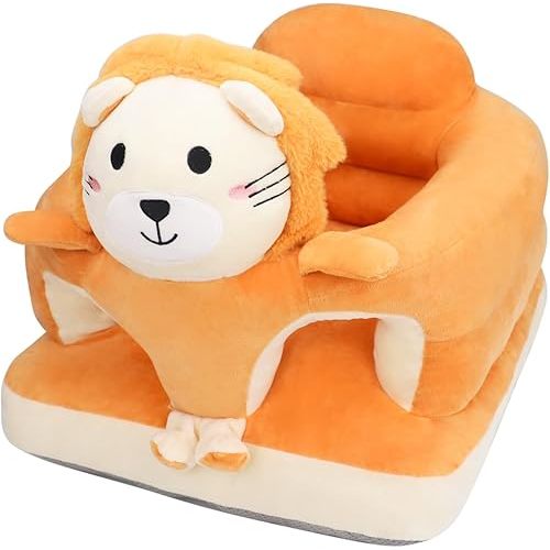Baby Sitting Support Sofa, Sit Me Up Floor Seat for Baby, Learn to Sit Chair for Toddlers, Baby Seats for Sitting Up 3-12-24 Month (Brown Lion)