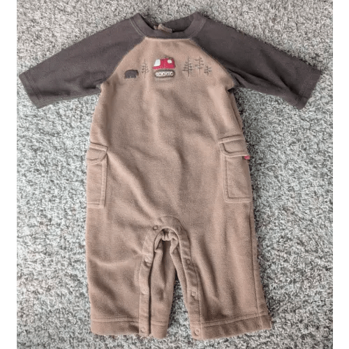 Gymboree In the Forest Bear Bulldozer Romper