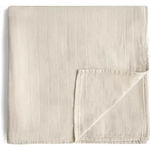 Muslin Baby Swaddle Blanket | 100% Organic Cotton (Fog)