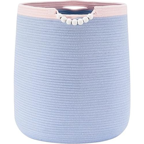 65L Blue Nursery Hamper Girls Laundry Hamper Basket