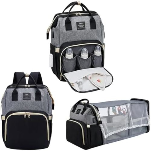 Baby Bags,Expandable Backpack Diaper Bag Baby Diaper Bag with Changing Station Travel Diaper Bag for Moms Dads