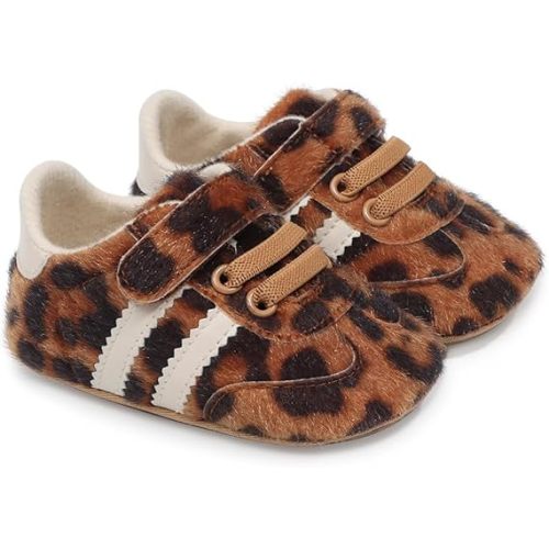 Baby Boys Girls Sneakers Toddler Non-Slip Soft Rubber Sole First Walking Shoes Infant Newborn Crib Dress Shoes