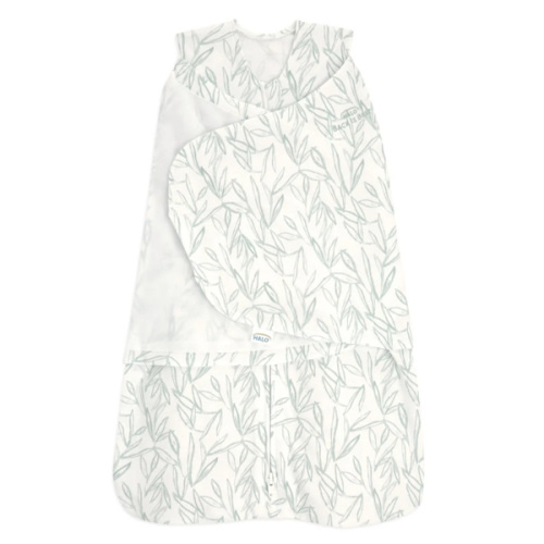 100% Cotton Baby Swaddle Green Leaves | Newborn | HALO US