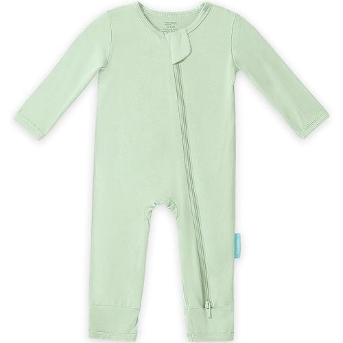 PurComfy Baby Long Sleeve Romper Jumpsuit, Premium Soft Rayon One Piece Pajamas Boy Girl 2-Way Zipper Coverall Sleeper