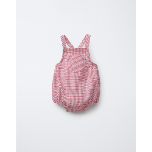 GINGHAM ROMPER - Red / White | ZARA United States
