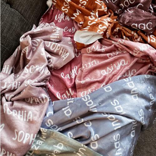 Personalized Name Baby & Toddler Blanket – Oatmilk Baby