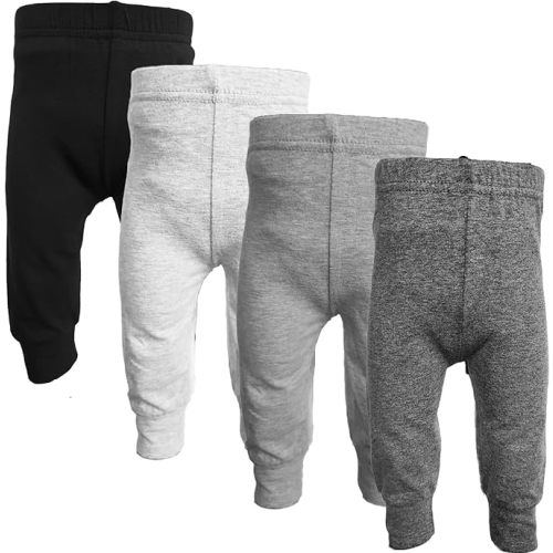 123 Bear Infant and Toddler Soft Cotton Spandex Boys and Girls Pants Multipacks