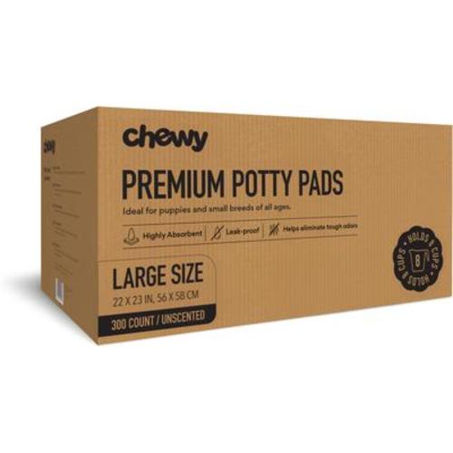 CHEWY MADE Large Premium Dog Training & Potty Pads (FORMERLY FRISCO), 22 x 23-in, Unscented, 300 count - Chewy.com