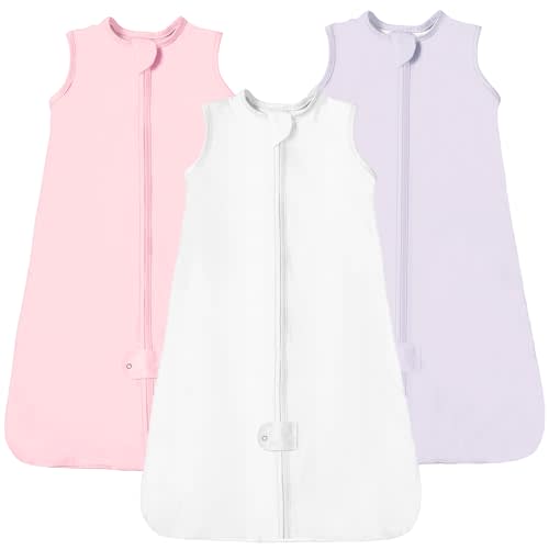 TotAha Baby Sleep Sack 0-6 Months Babies Wearable Blanket Buttery Soft Sleepsacks 2-way Zipper Light Sleeping Bag 0.5 TOG, 3-Pack