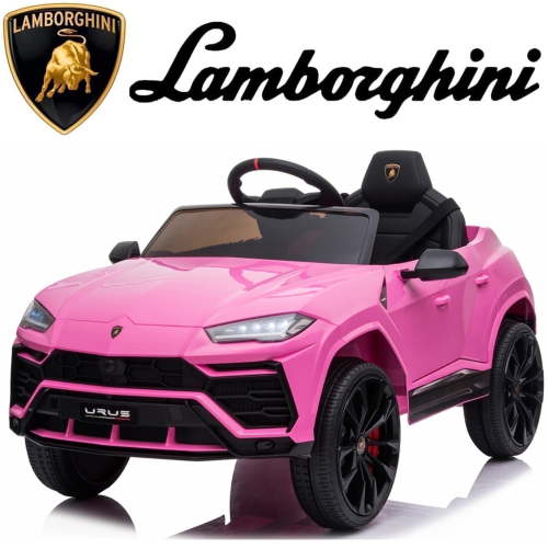 Lamborghini 12V Kids Electric Cars, Battery Powered Ride-On Cars with Remote Control, Toddler Ride On Toys for 3+Years Olds Girls Boys, Pink