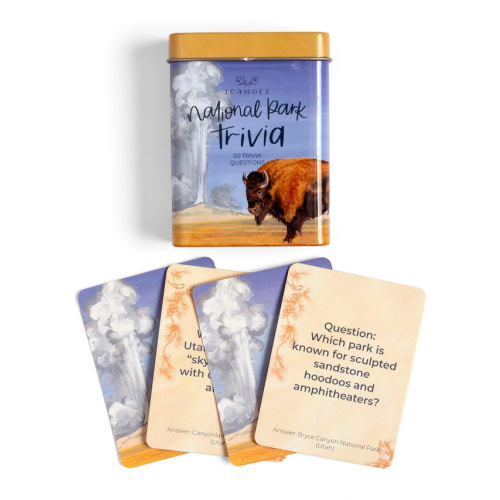 National Parks Trivia Card Game + Storage Tin - 1canoe2