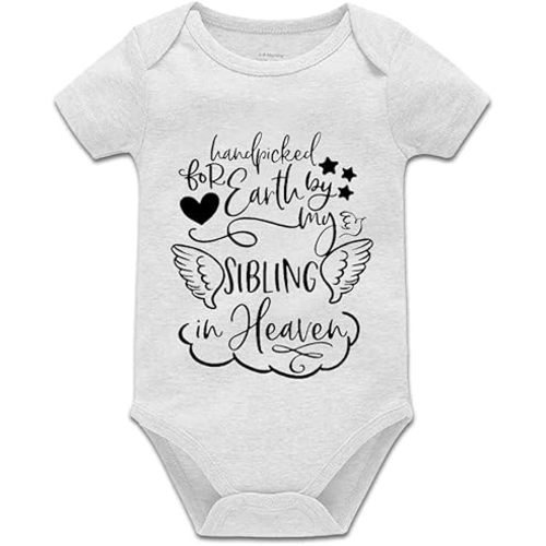 Hand Picked for Earth by My Sibling in Heaven for Boys and Girls Short Sleeve Bodysiuts