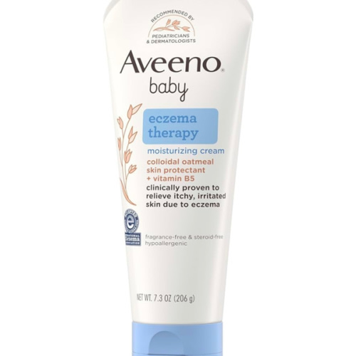 Aveeno Baby Eczema Therapy Moisturizing Cream, Natural Colloidal Oatmeal & Vitamin B5, Baby Eczema Cream for Dry, Itchy, Irritated Skin Due to Eczema, Paraben- & Steroid-Free, 7.3 oz
