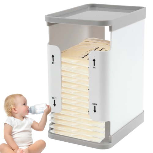 Hvxrjkn Breastmilk Freezer Organizer 1700ml Capacity First In First Out Vertical Storage