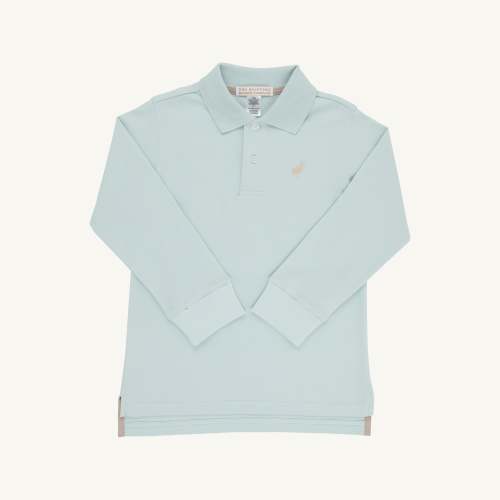 Long Sleeve Prim & Proper Polo - Old Greenwich Green & Khaki